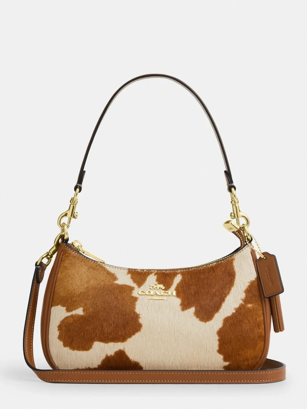 NWT Coach Outlet Teri Shoulder Bag In Haircalf With Cow Print